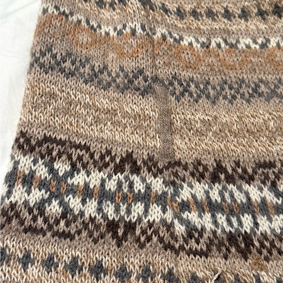 Orvis Taupe Multi-Patterned 55% Alpaca 45% Cotton Knit Cardigan, Small - Picture 9 of 12